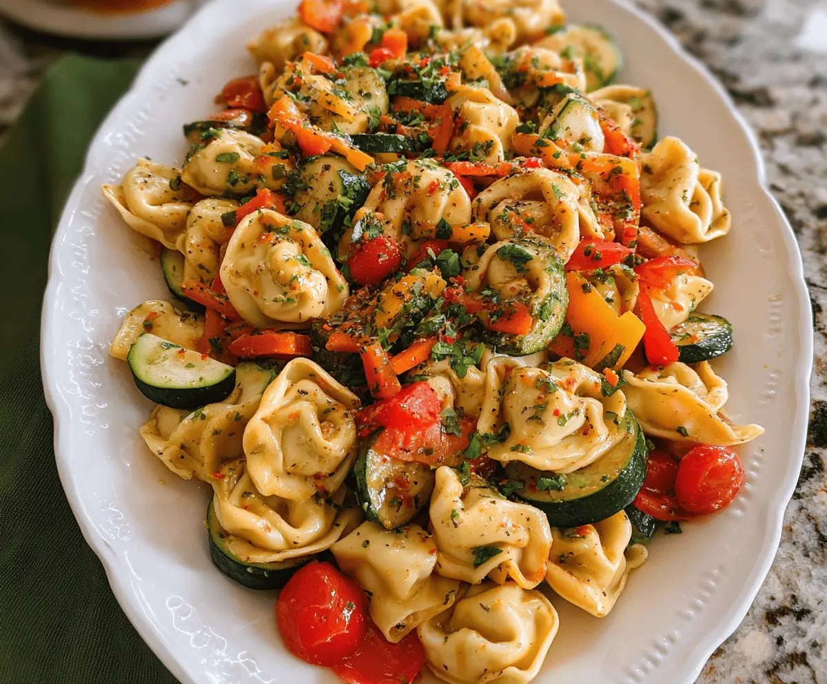 Easy Tortellini with Sautéed Vegetables Recipe