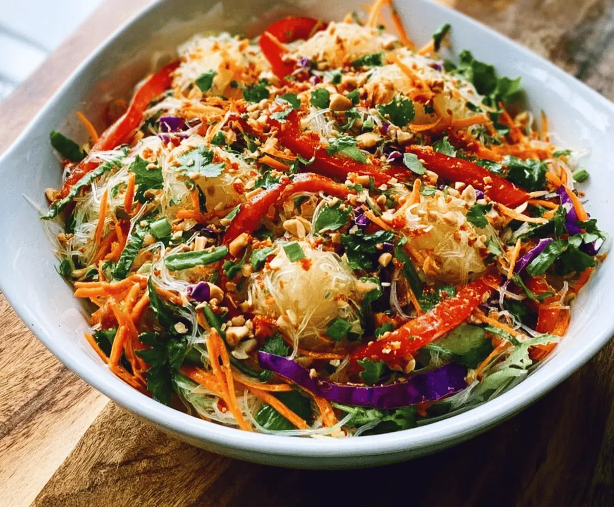 Fresh Spring Roll Salad With Spicy Ginger Dressing