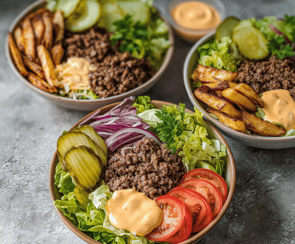 Easy Burger Bowls Recipe for a Healthy Meal