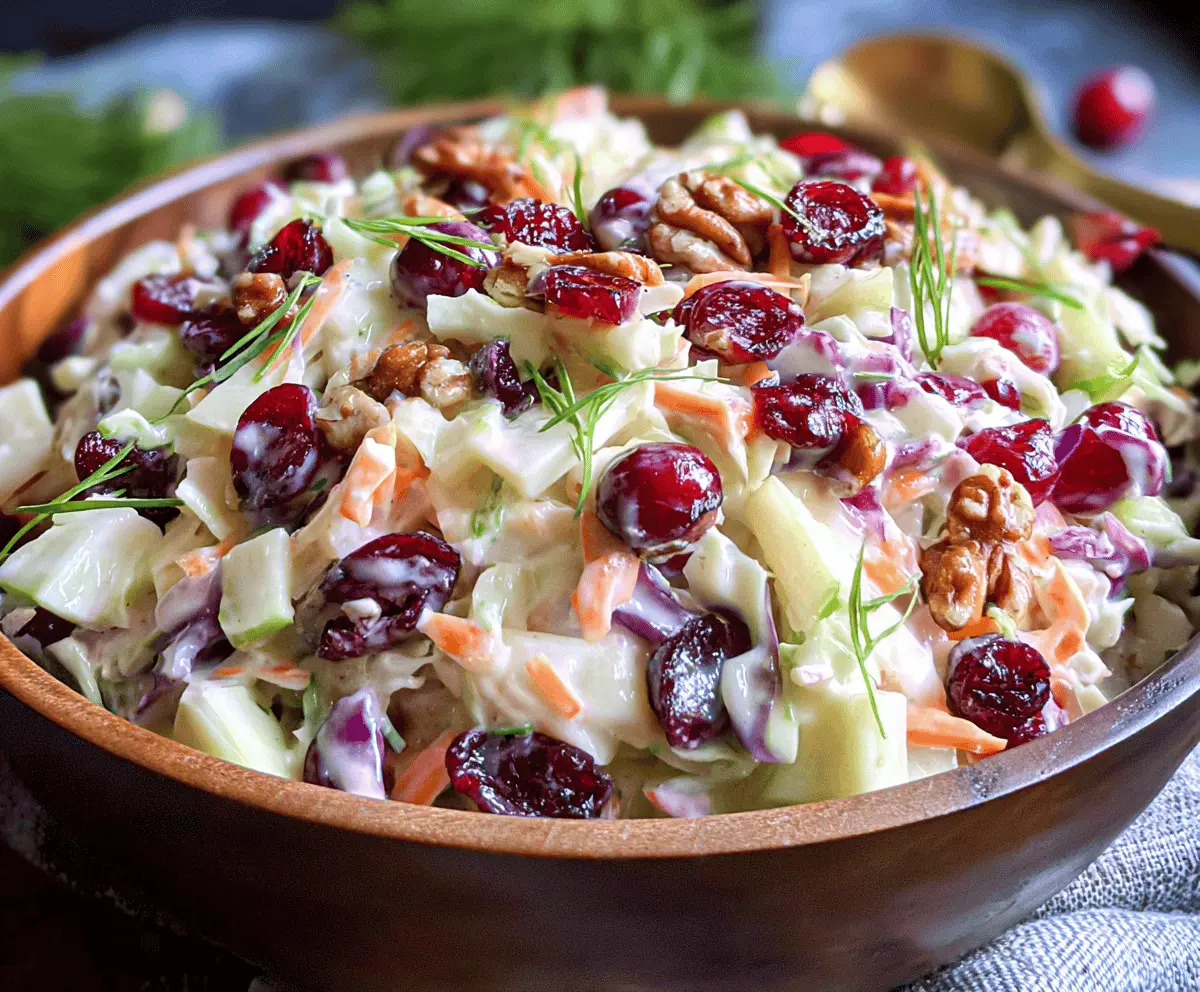 Fresh Cranberry Apple Coleslaw Recipe