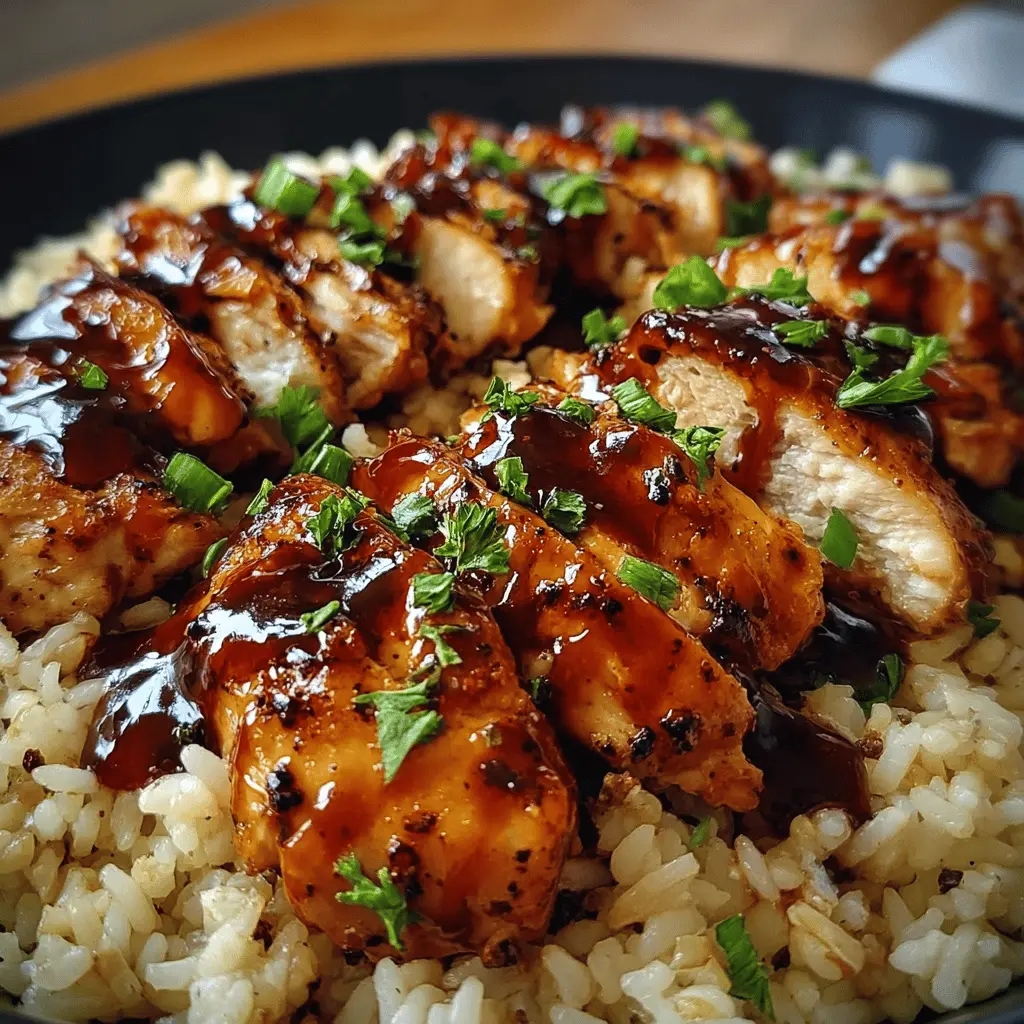 One-Pan Honey BBQ Chicken and Rice Dinner