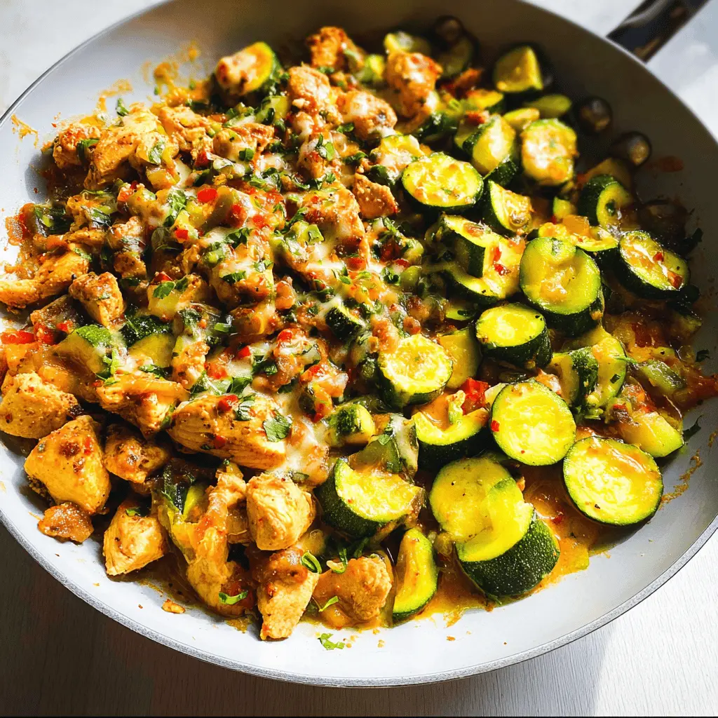 Easy Tex Mex Chicken and Zucchini Skillet