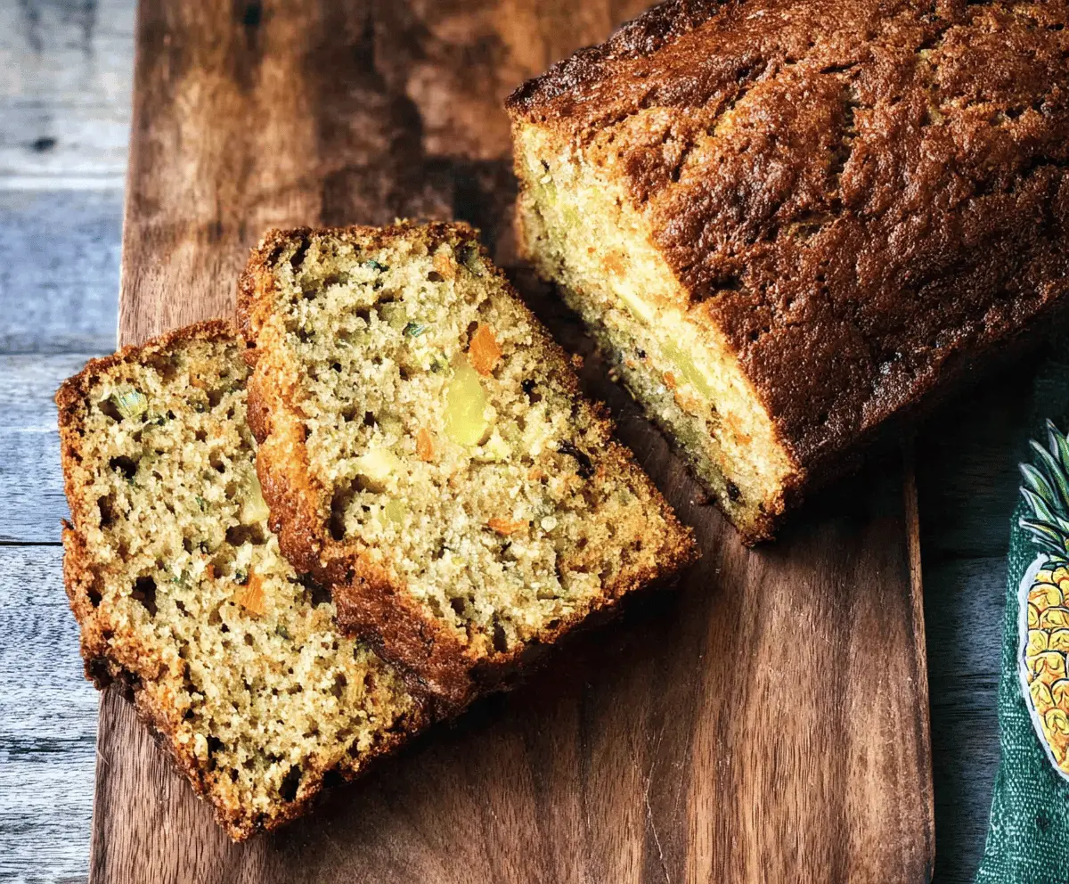 Moist Pineapple Zucchini Bread Recipe