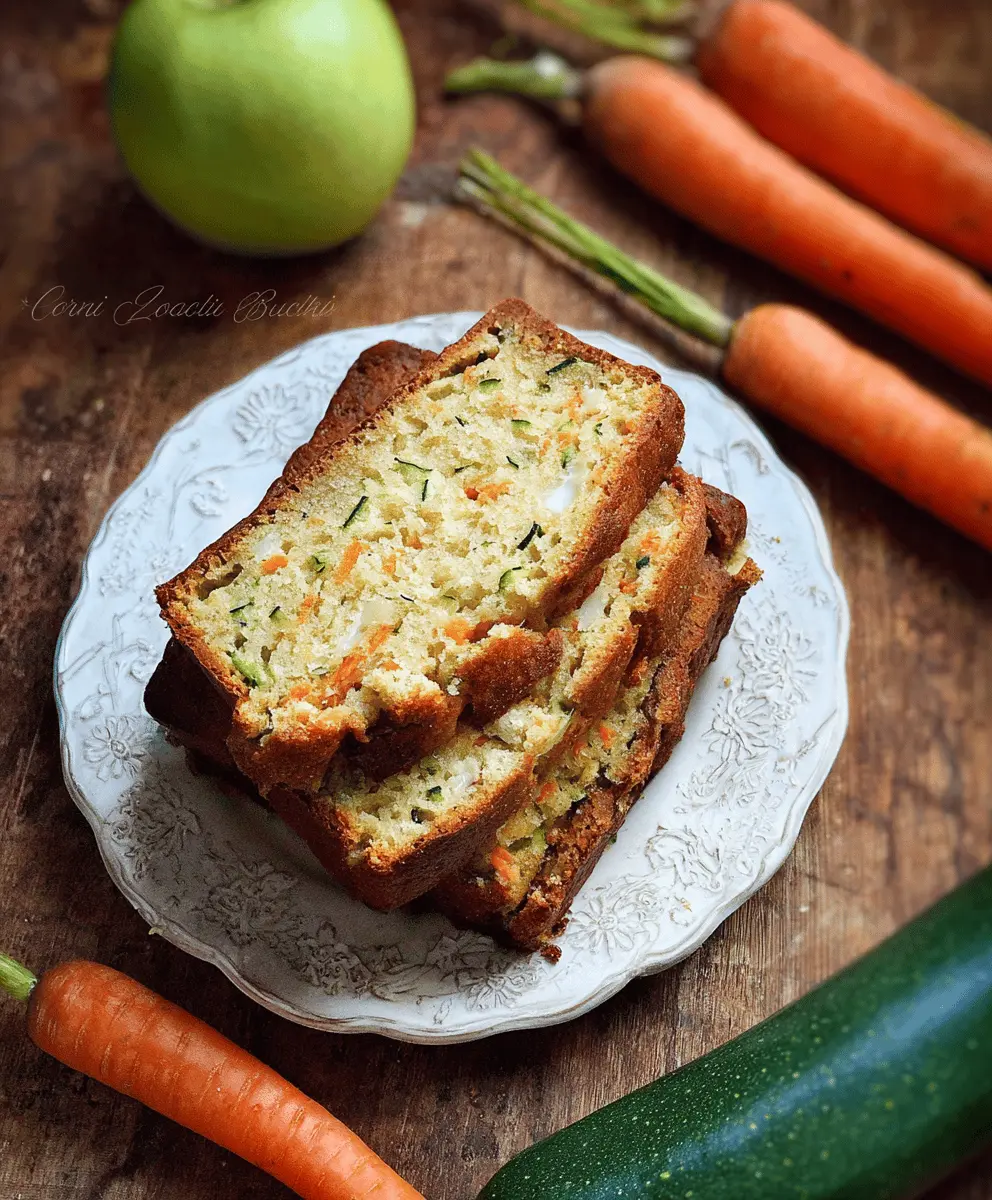Healthy Carrot Apple Zucchini Bread Recipe
