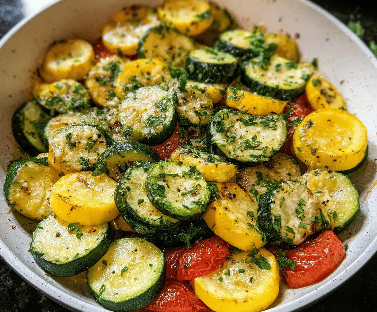 Garlic Parmesan Zucchini and Squash Medley Recipe
