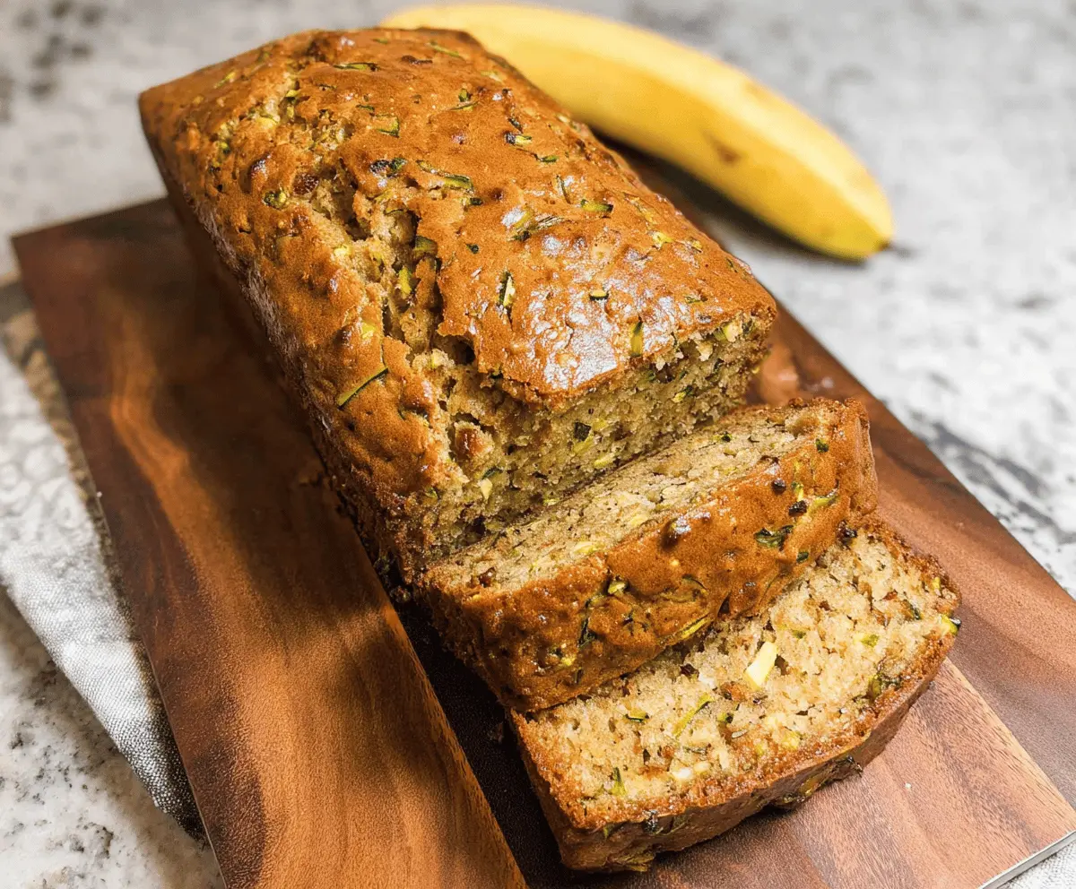 Moist Zucchini Banana Bread Recipe