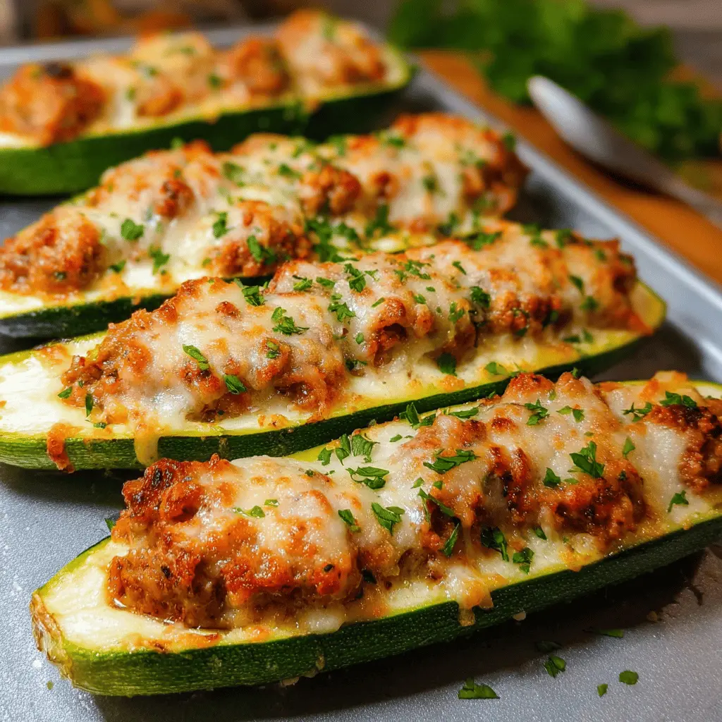 Easy Savory Stuffed Zucchini Boats Recipe