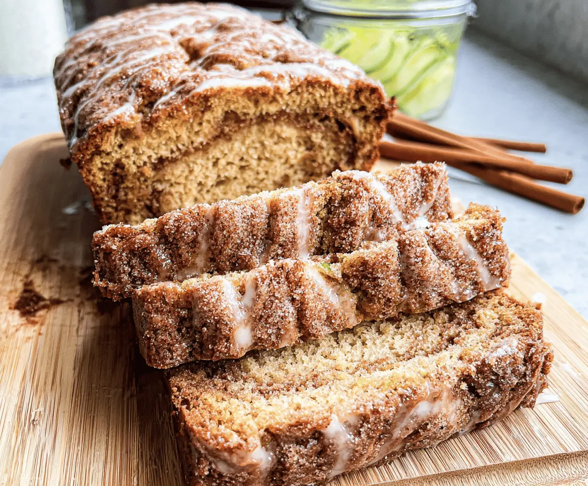 Moist Cinnamon Swirl Zucchini Bread Recipe