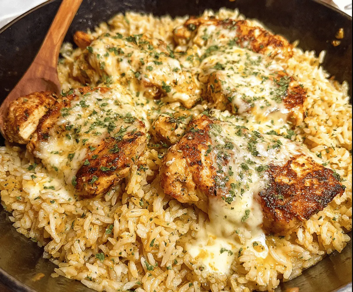 One-Pan Garlic Parmesan Chicken and Rice Recipe