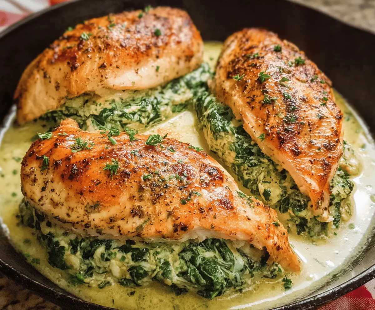 Easy Spinach Stuffed Chicken Breasts Recipe