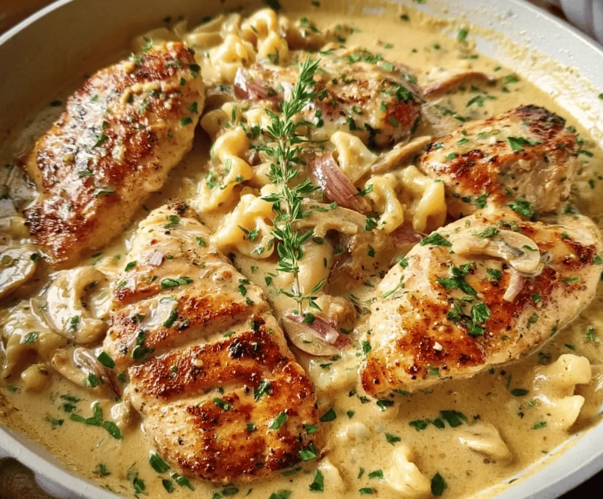 Easy Creamy Garlic Chicken Recipe