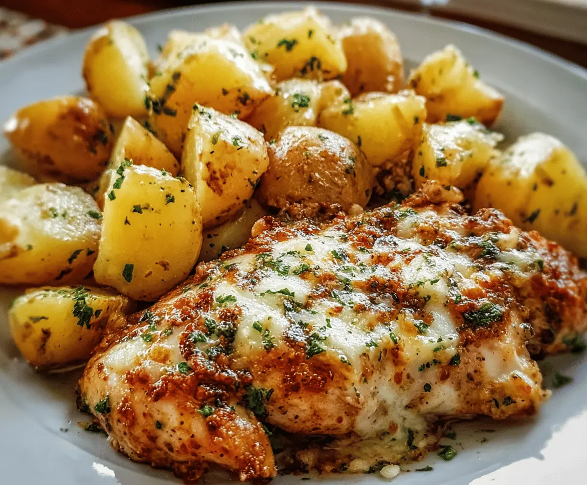 Easy Garlic Parmesan Chicken and Potatoes Recipe