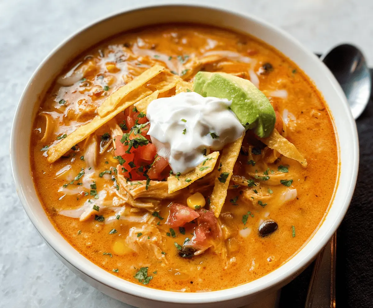 Creamy Chicken Tortilla Soup Recipe