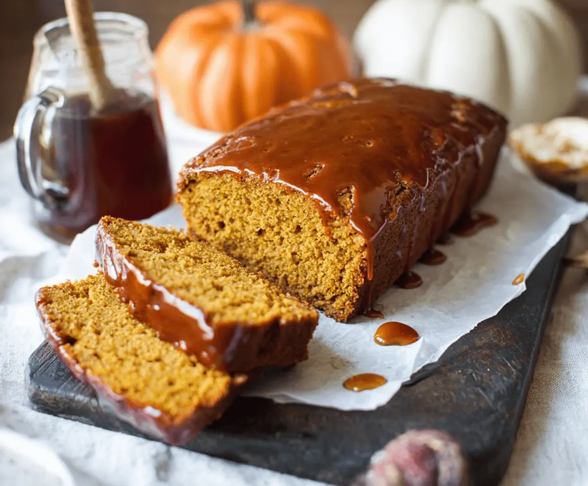Brown Butter Maple-Glazed Pumpkin Bread
