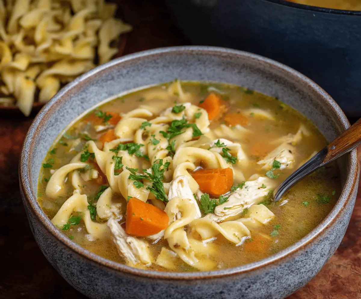 Chicken Noodle Soup with Egg Noodles