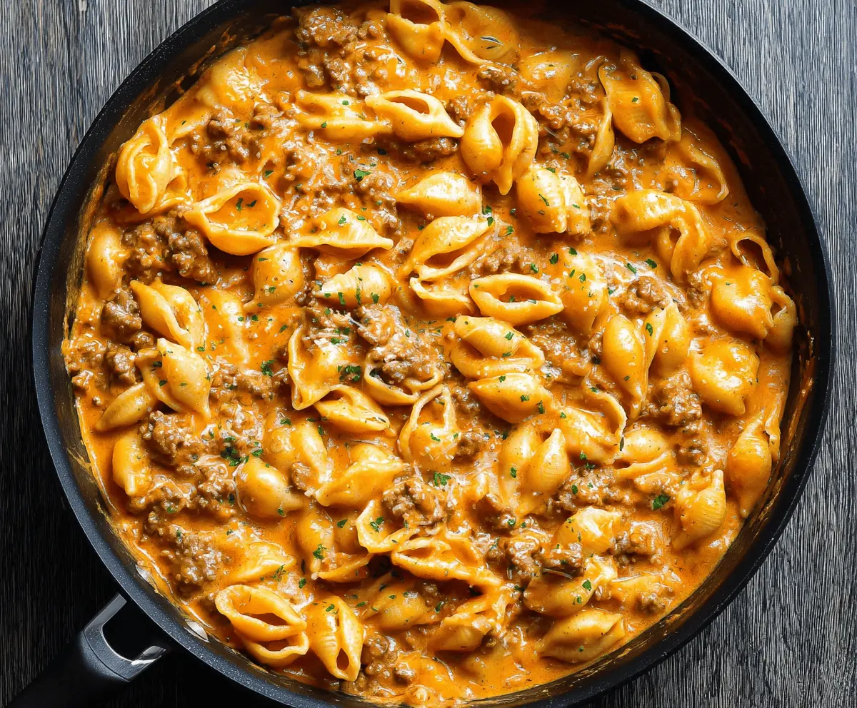 Creamy Beef and Shells