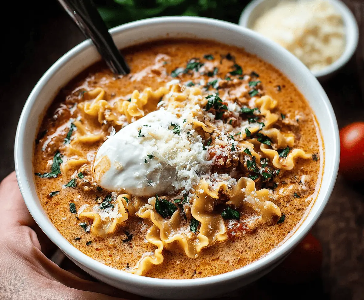 Creamy Instant Pot Lasagna Soup