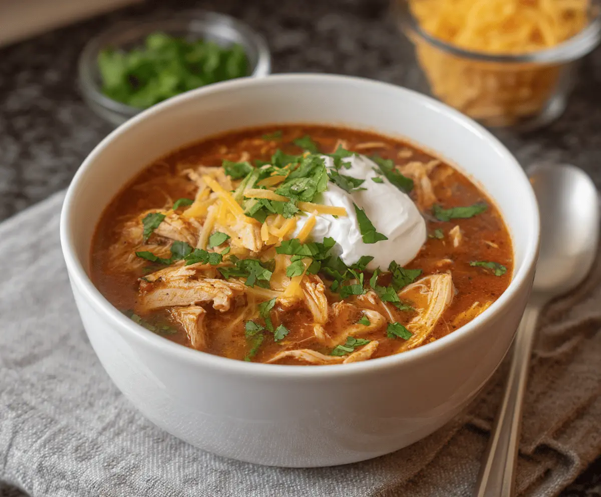 Crockpot Keto Chicken Taco Soup