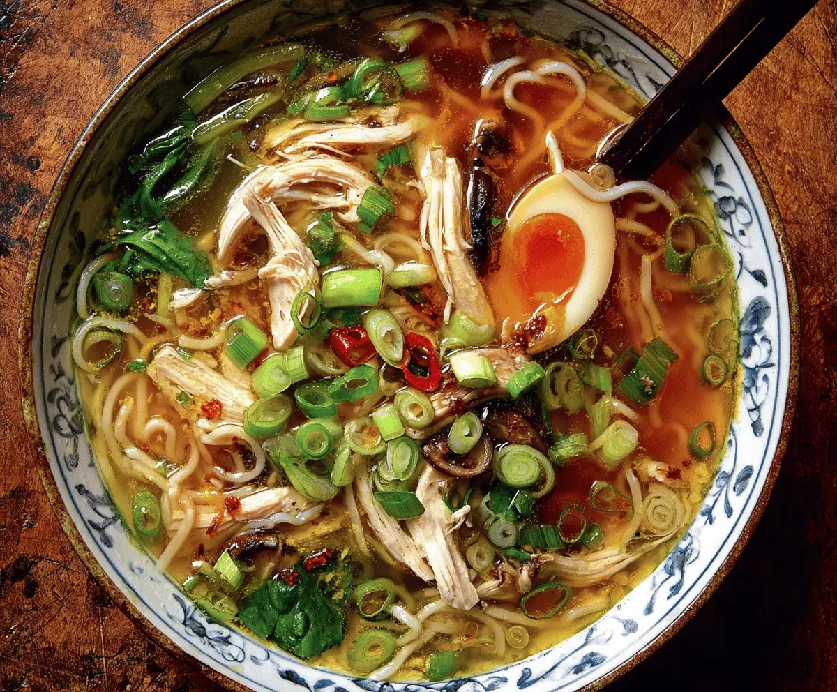Ginger Garlic Chicken Noodle Soup
