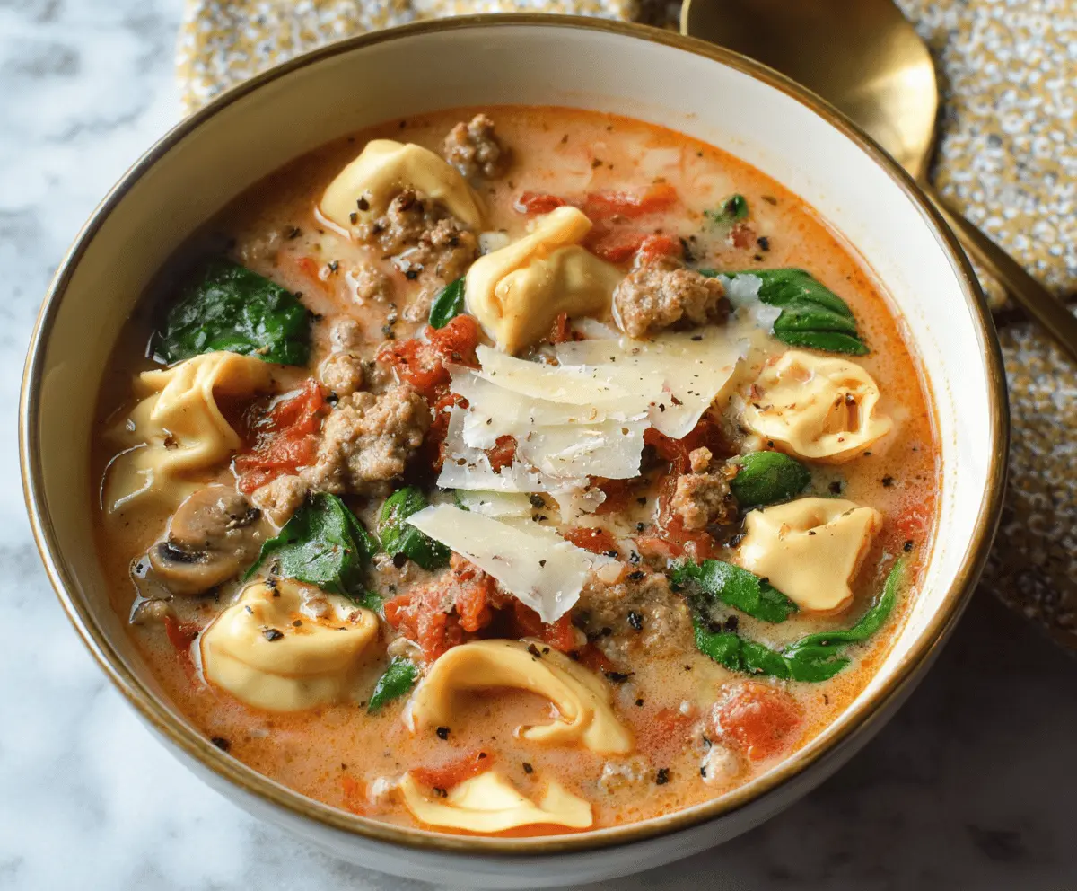 Italian Sausage Tortellini Soup