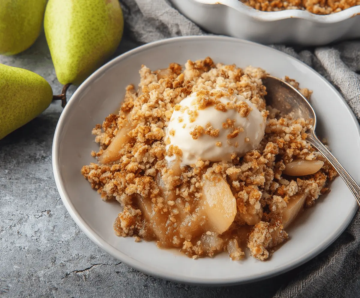 Pear Crumble