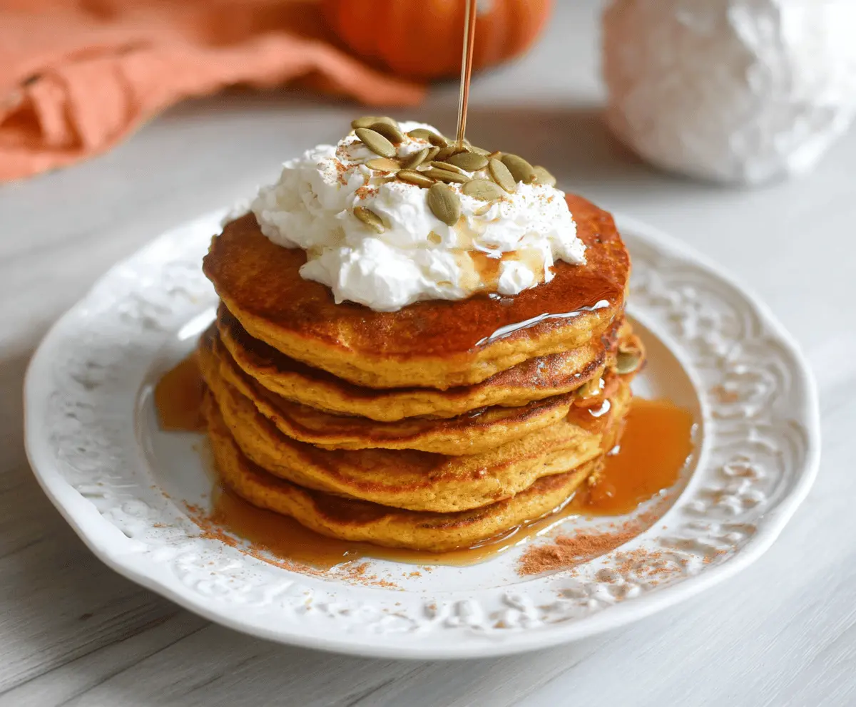 Pumpkin Cottage Cheese Pancakes