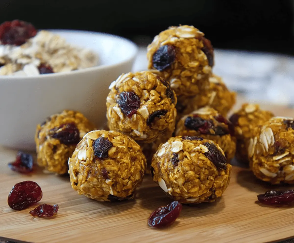 Pumpkin Cranberry Energy Bites