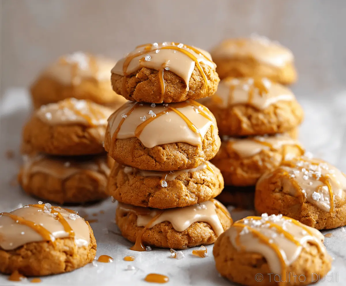 Pumpkin Salted Caramel Cookies