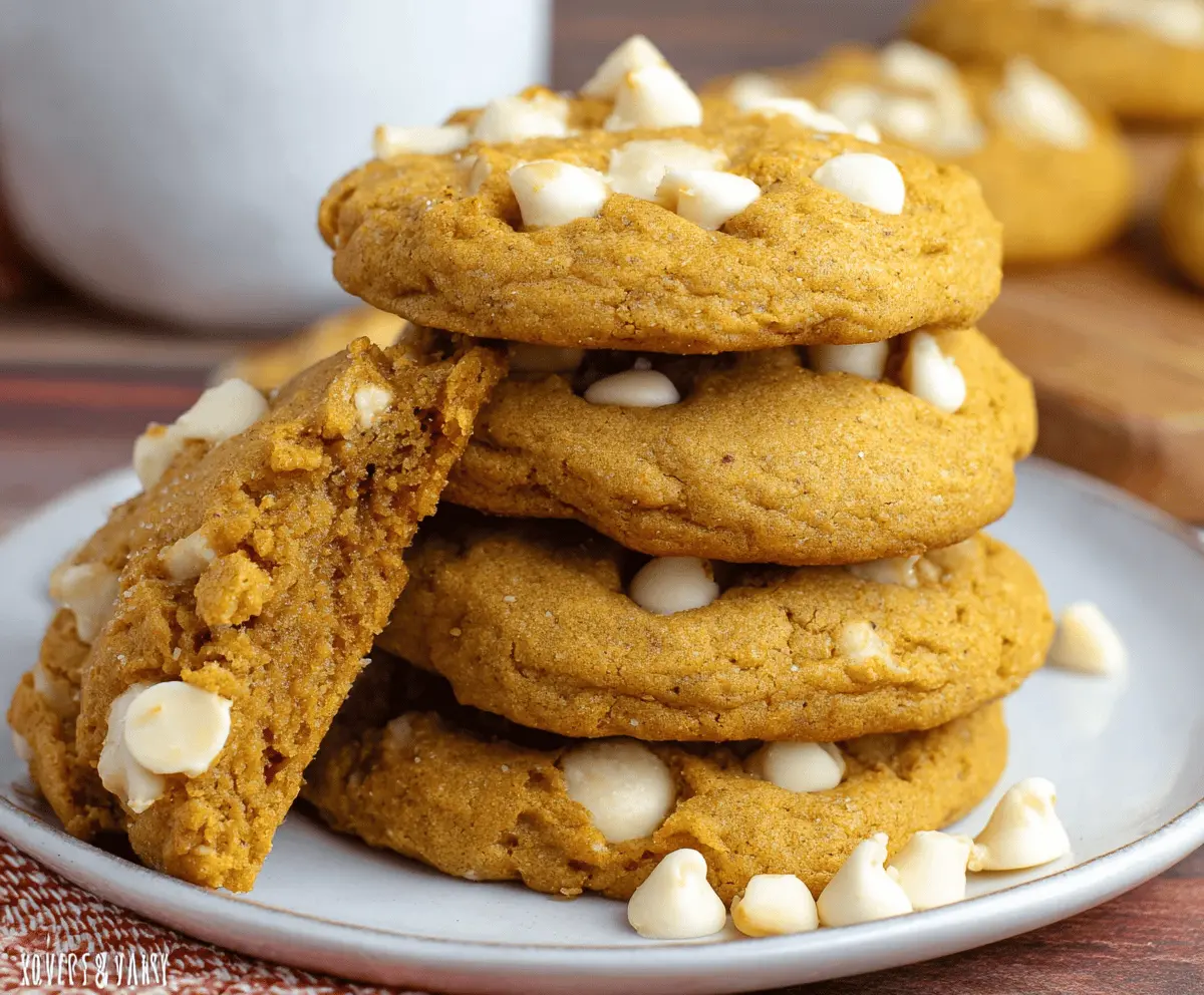 Pumpkin White Chocolate Chip Cookies