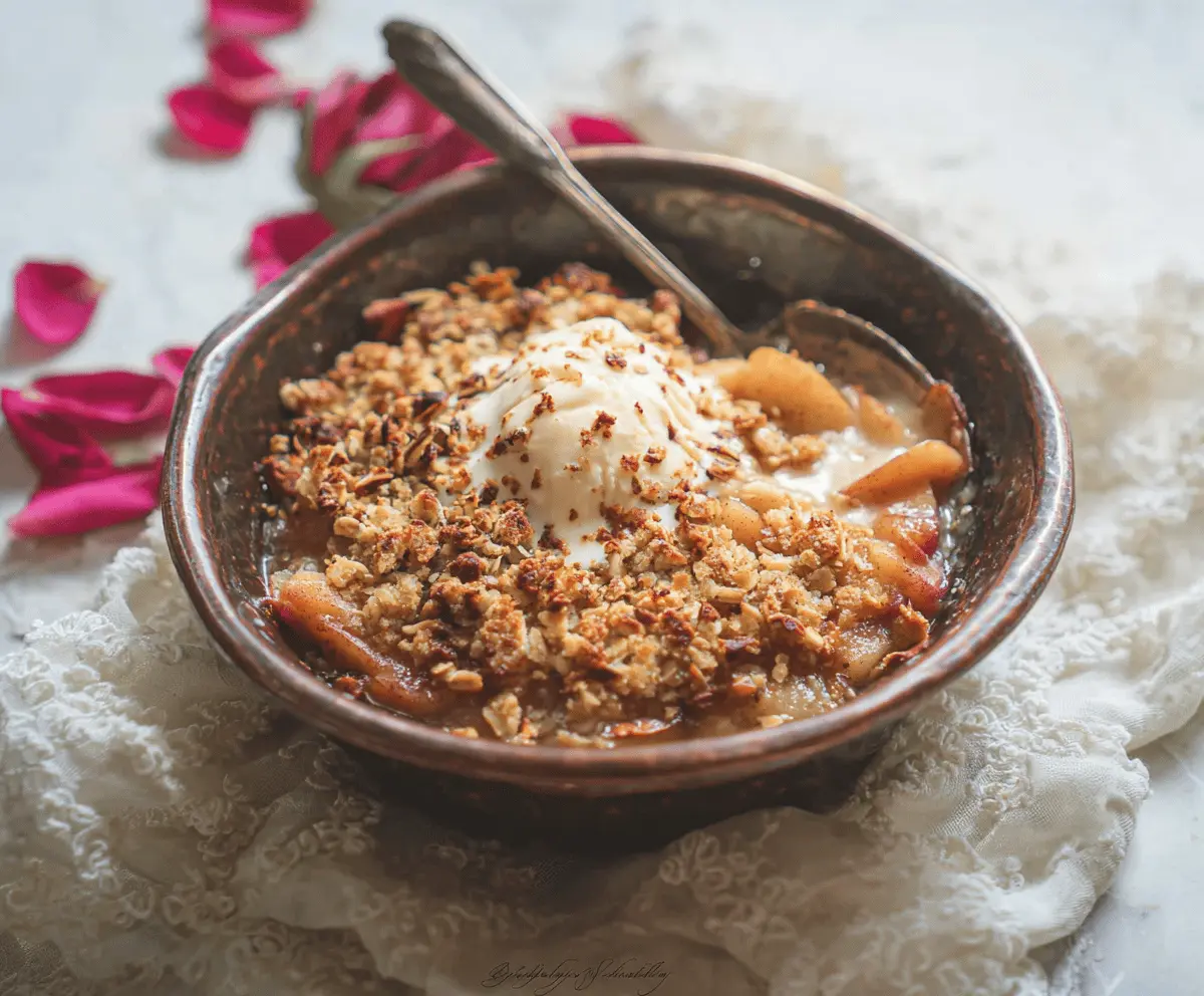 Rose Water Apple Crisp