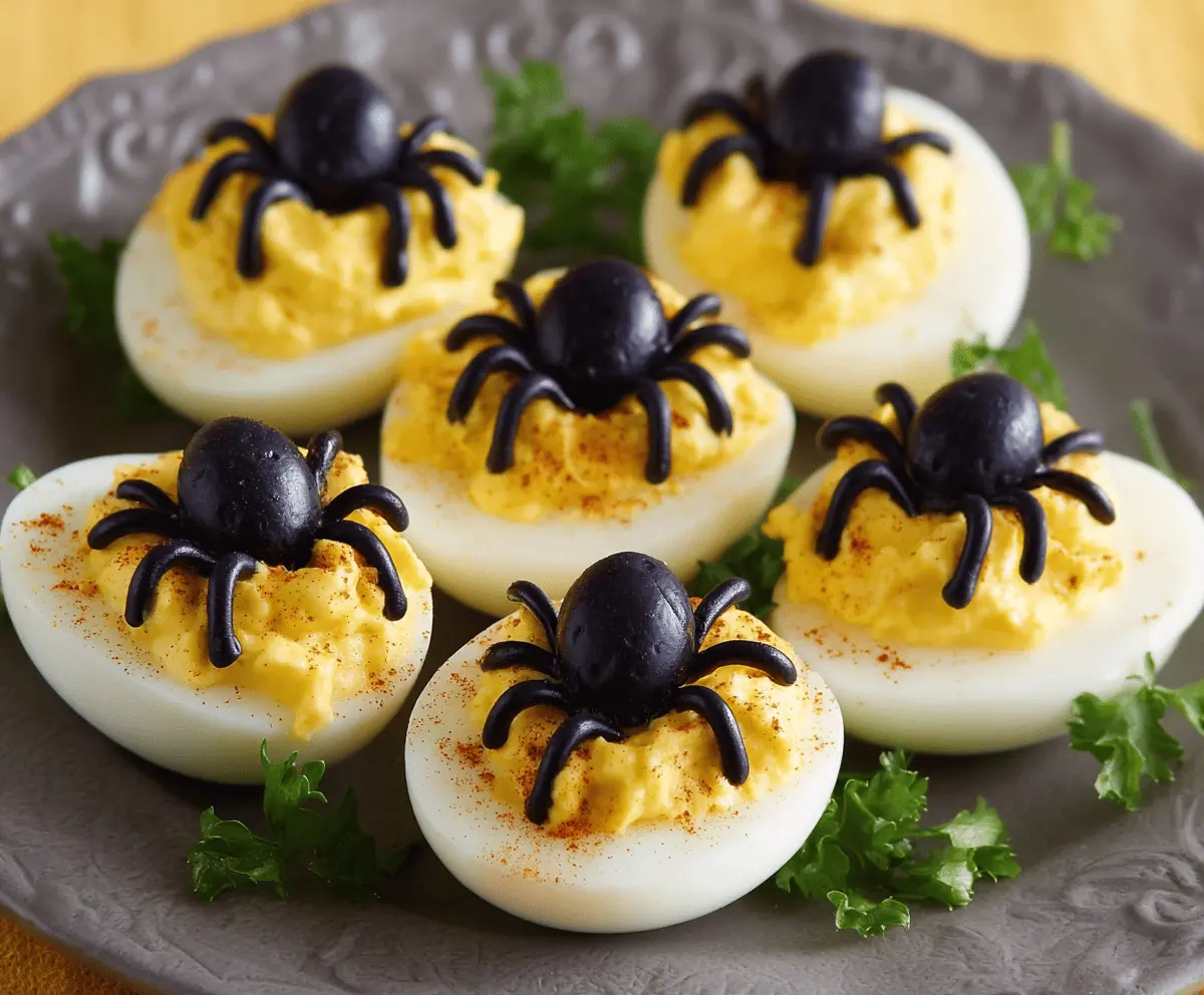 Deviled Egg Spiders