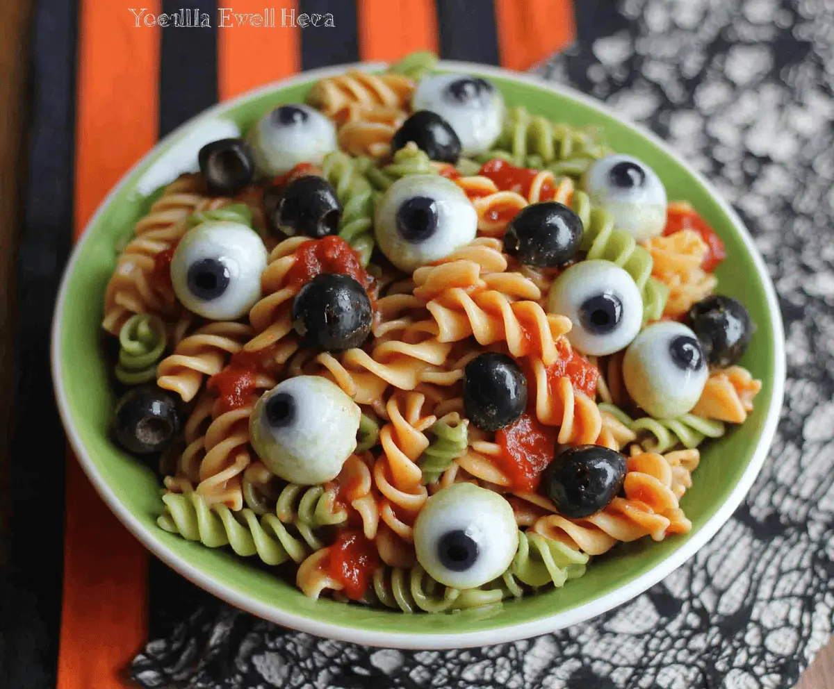 Halloween Eyeball Pasta Salad