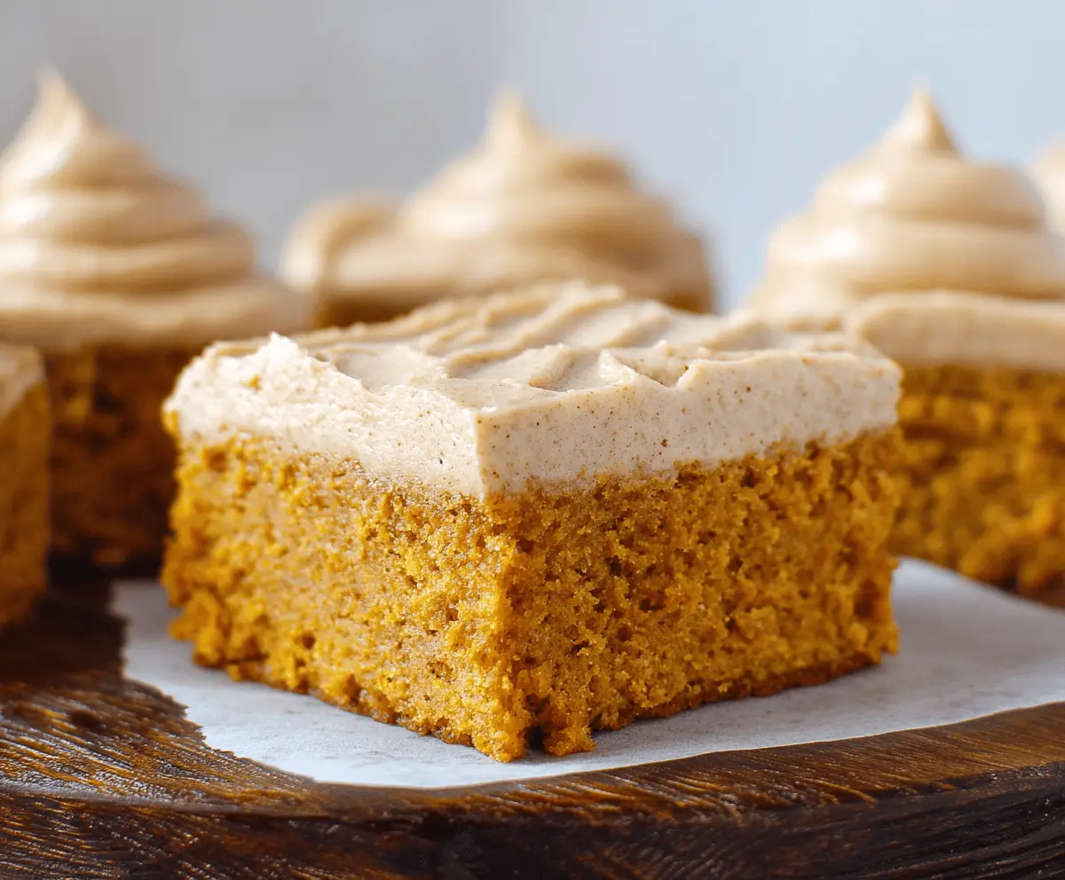 Pumpkin Bars with Brown Sugar Frosting