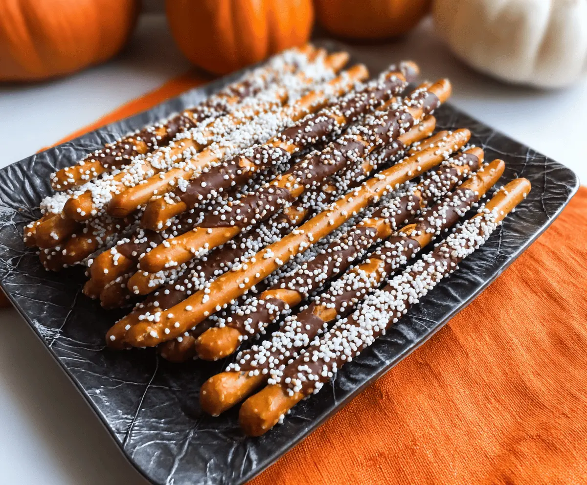 Pumpkin Pretzel Rods