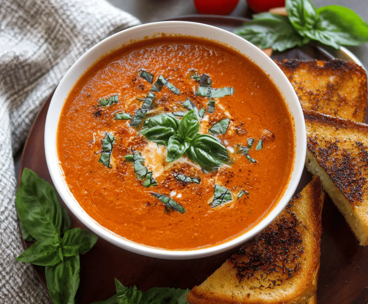 Roasted Tomato Basil Soup