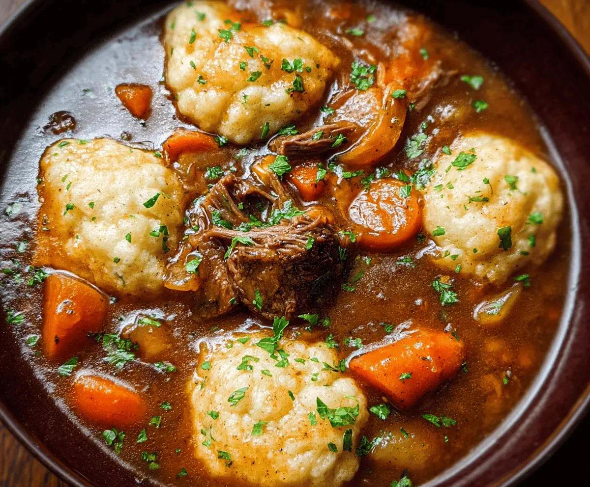 Slow Cooker Beef Stew with Dumplings