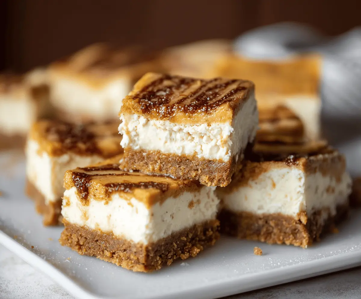 Delicious sweet potato cheesecake bars topped with whipped cream and cinnamon, ready to serve as a flavorful dessert