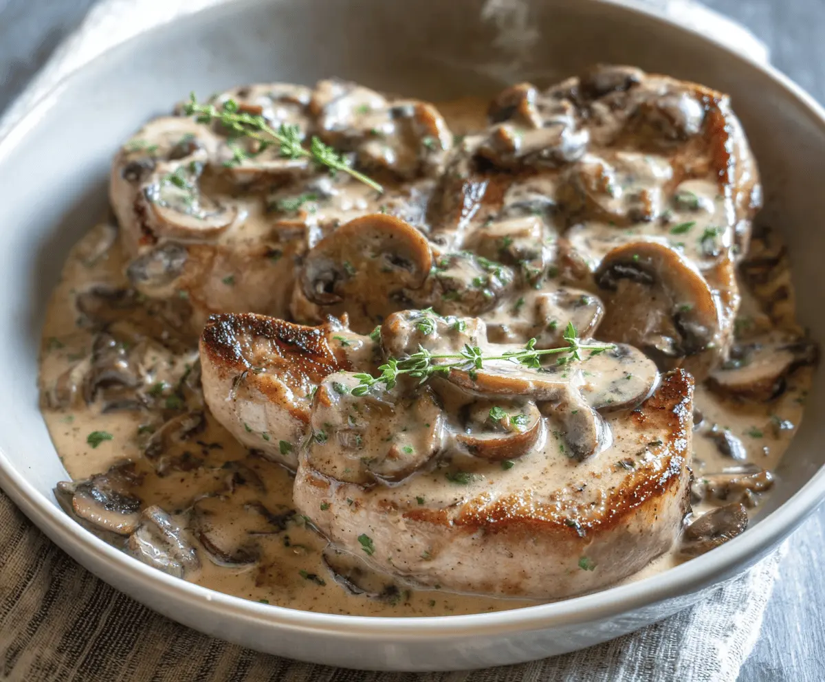 Creamy Mushroom Pork Chops