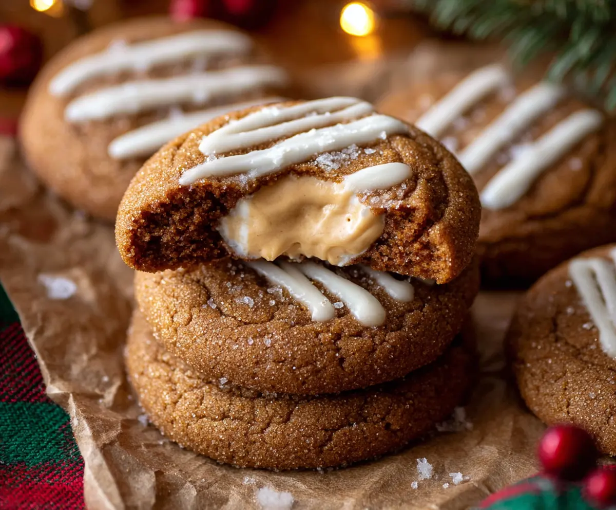 Gingerbread Cheesecake Cookies
