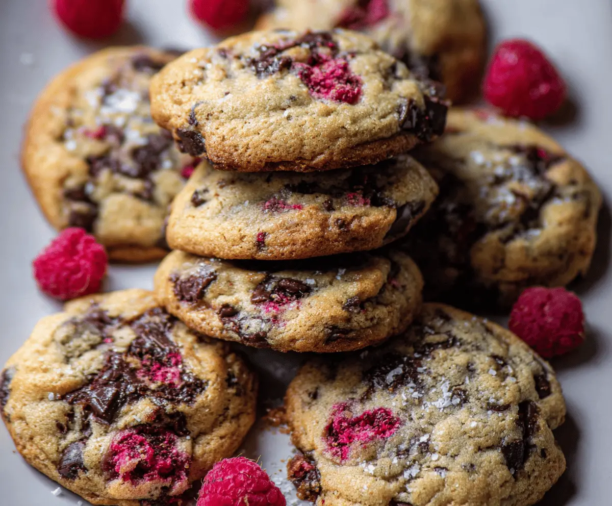 Raspberry And Chocolate Chip Cookies