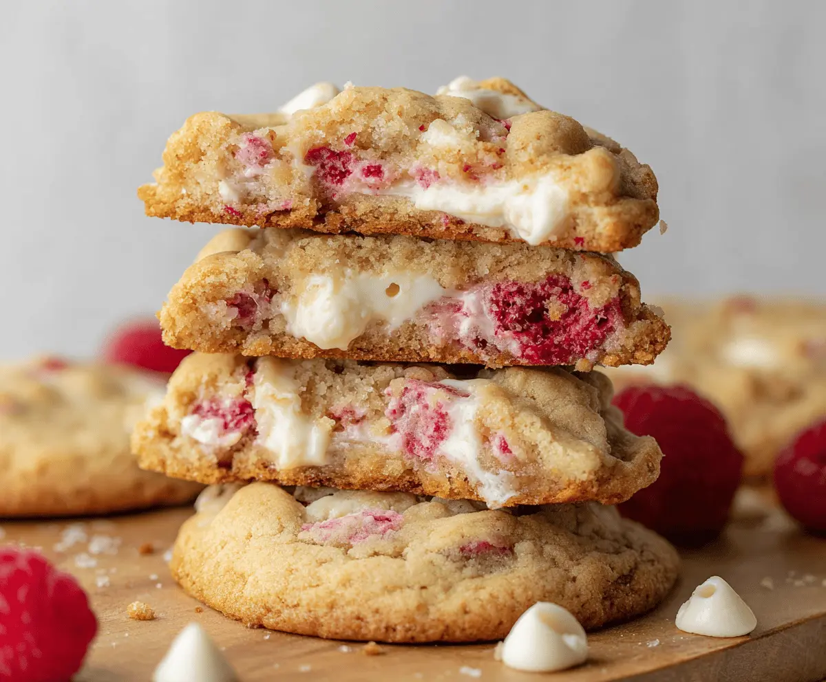 Raspberry Cheesecake Stuffed Cookies