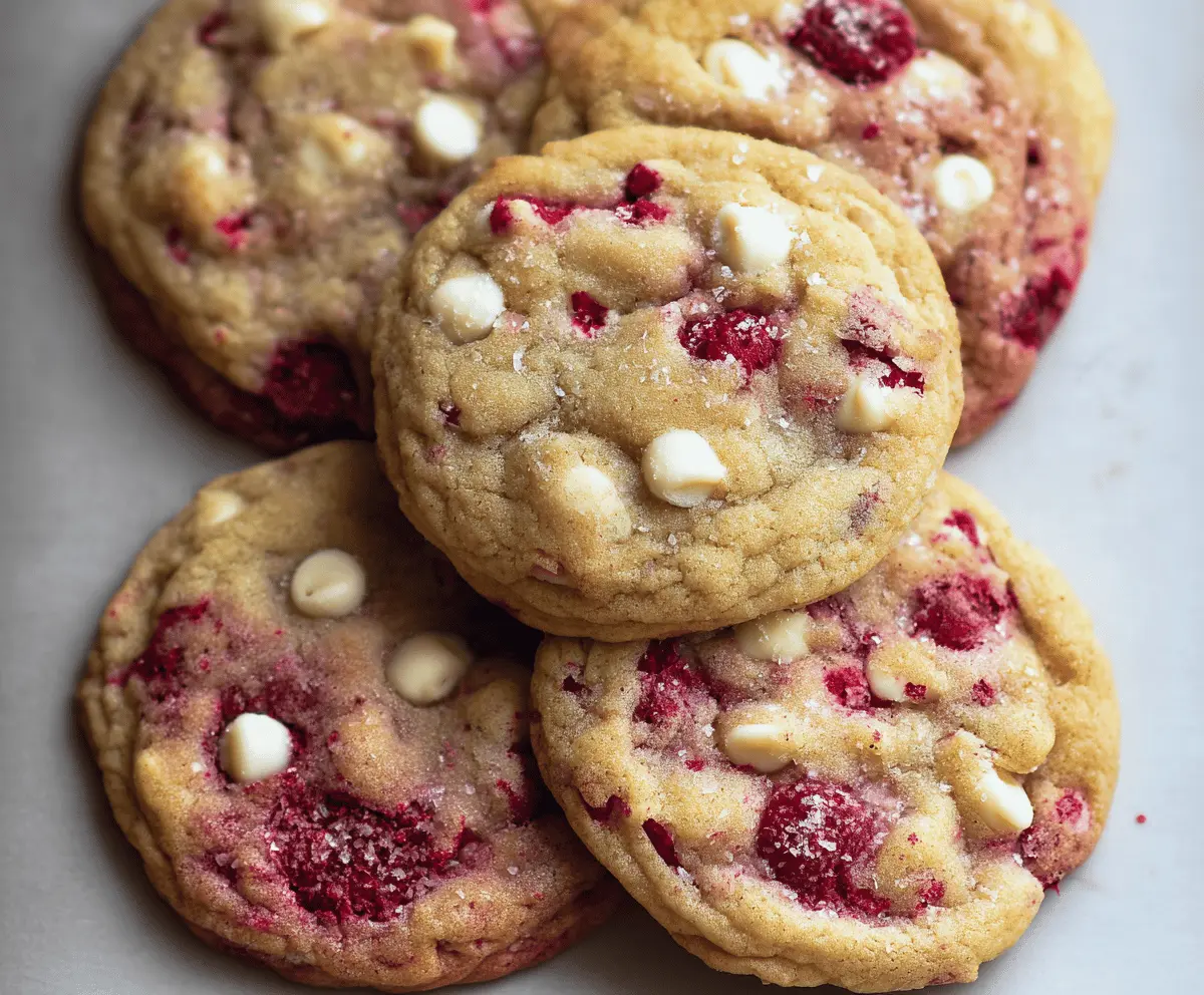 Raspberry White Chocolate Chip Cookies