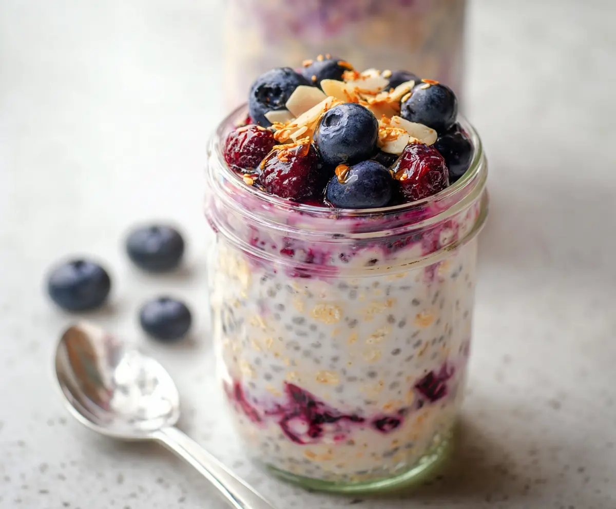 Berry Cheesecake Overnight Oats