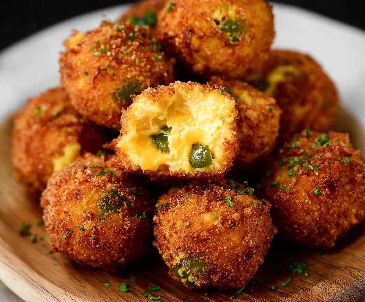 Delicious Cheddar Jalapeno Bites with melted cheese and spicy jalapenos ready to serve as appetizers.