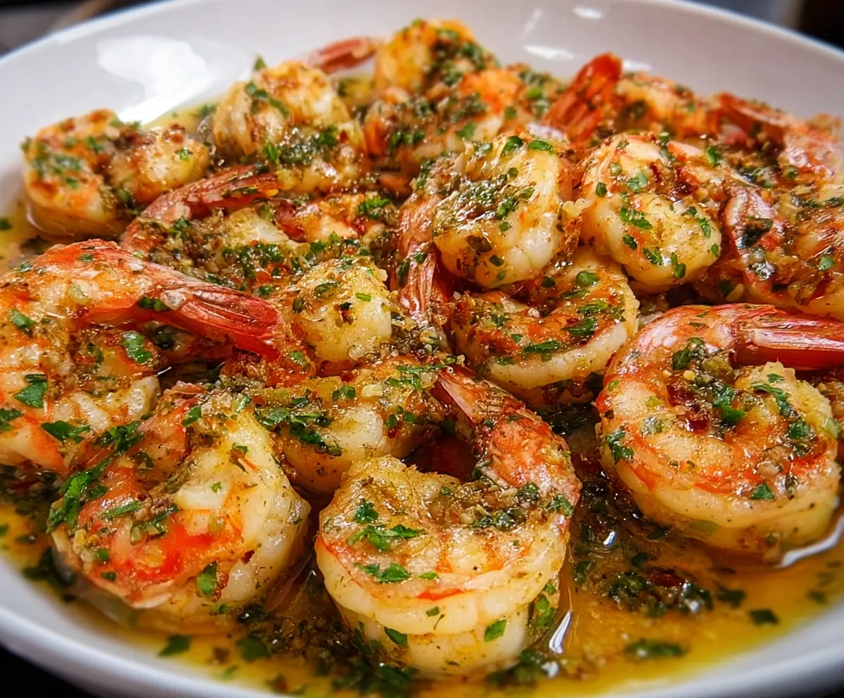 Delicious Lobster Shrimp Scampi served on a plate with a side of fresh herbs
