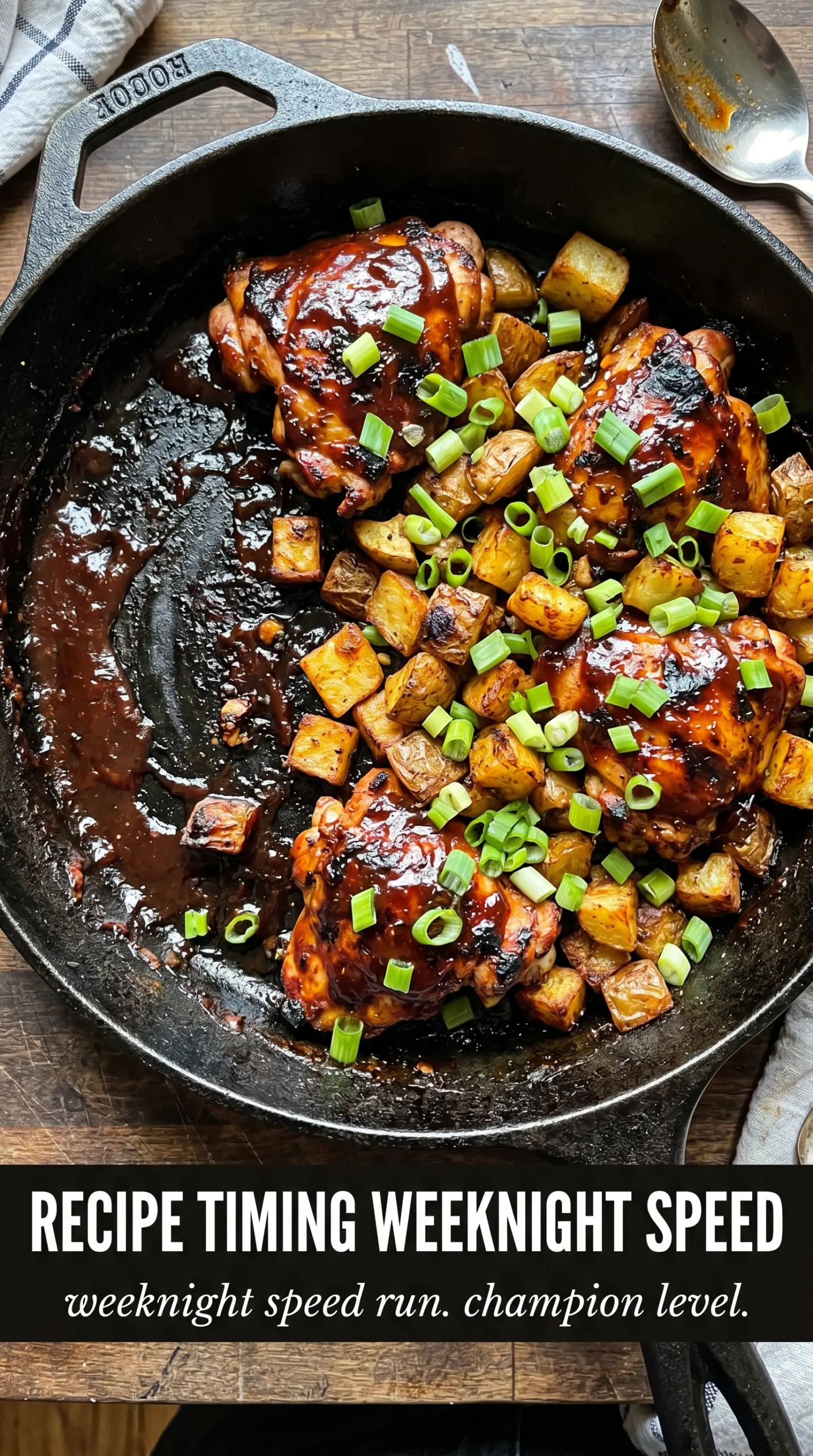 BBQ chicken potato skillet smoky hearty one-pan