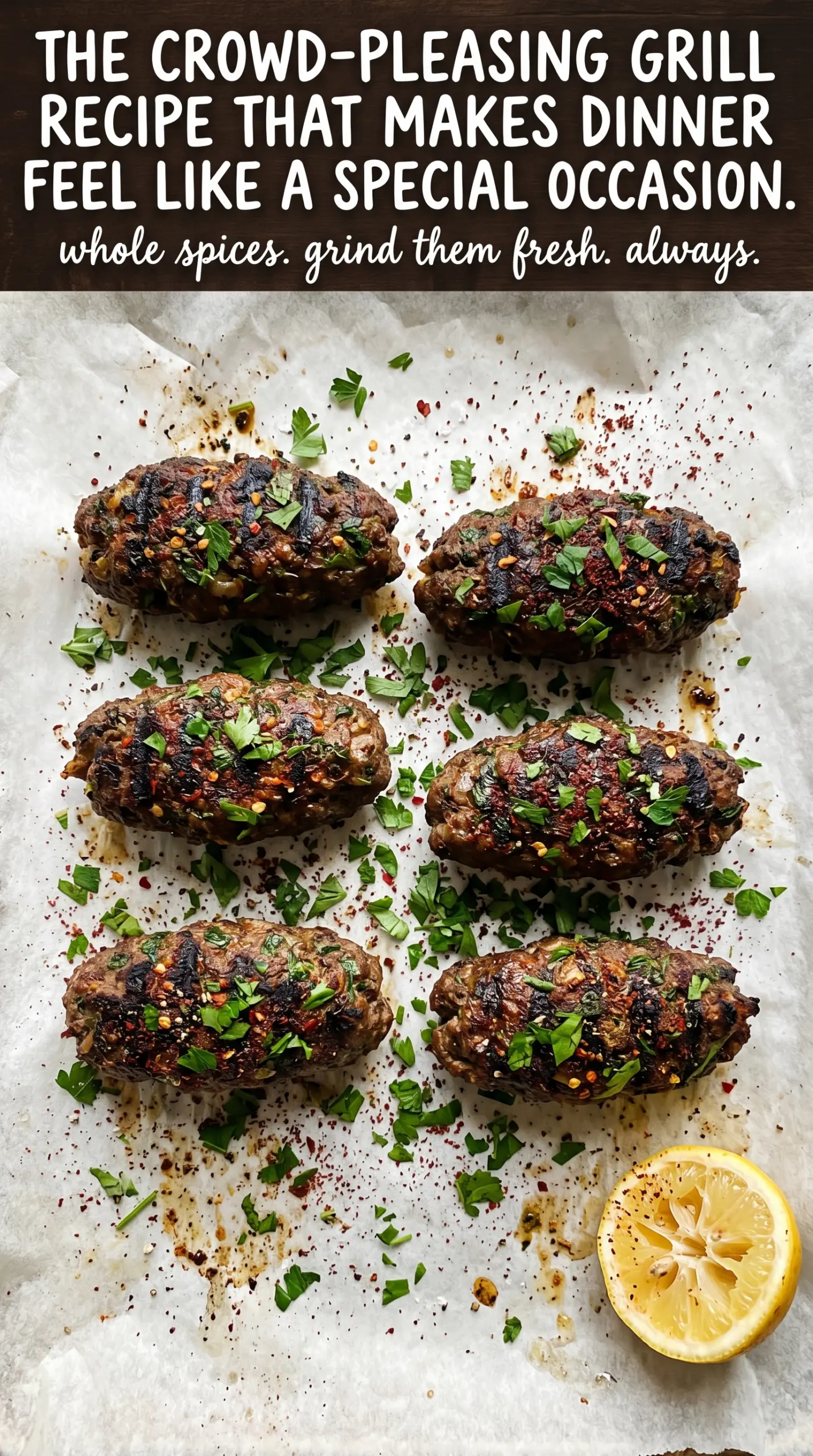 Beef Kafta Kebabs charred spiced skewers