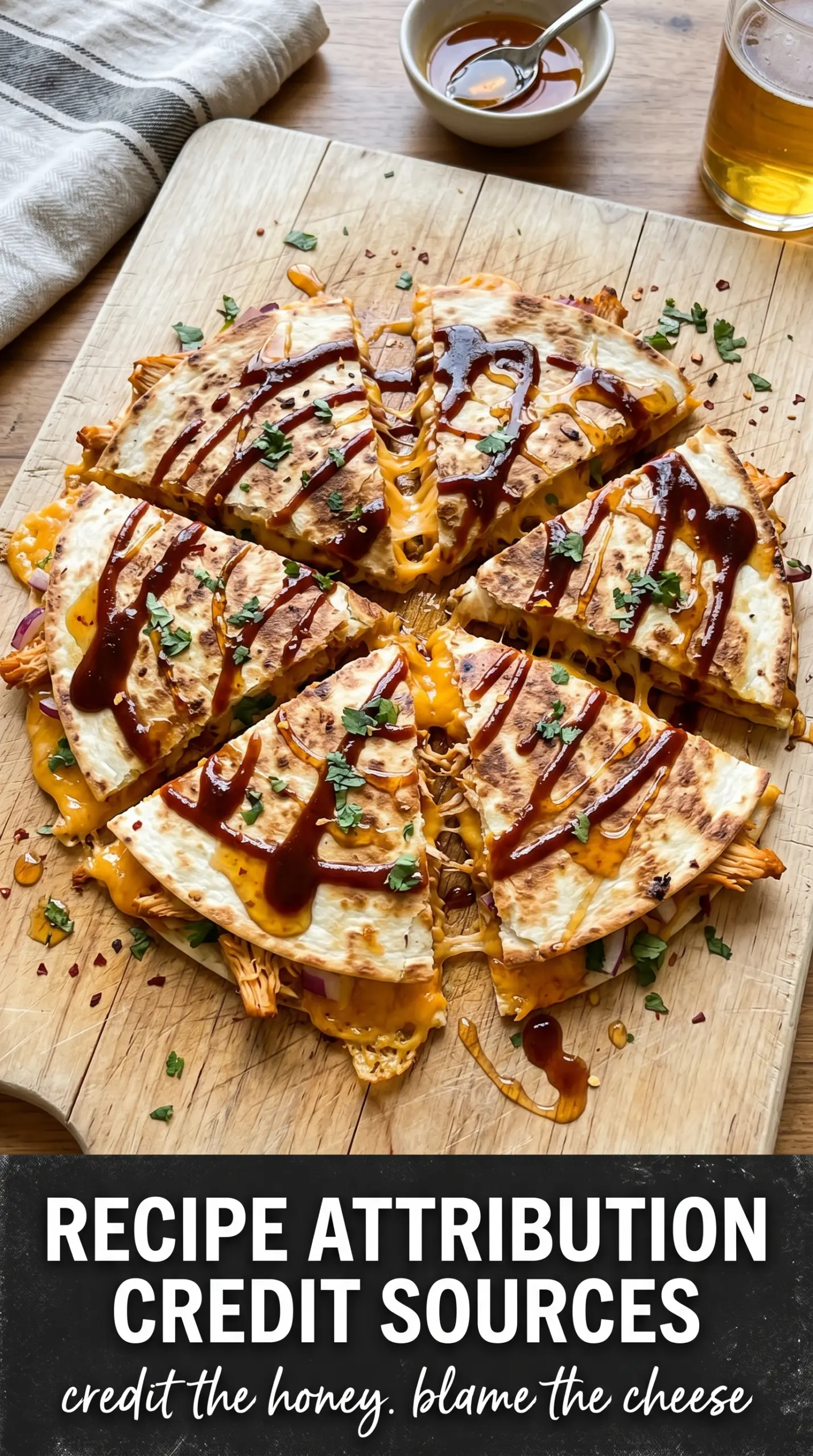 Blackstone Hot Honey BBQ Chicken Quesadillas cheesy spicy layers