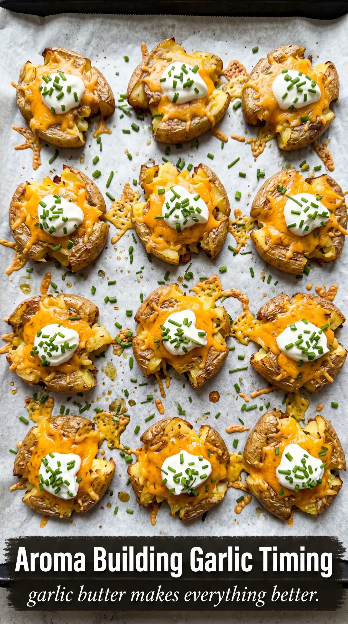 Blackstone smashed potatoes crispy garlicky loaded