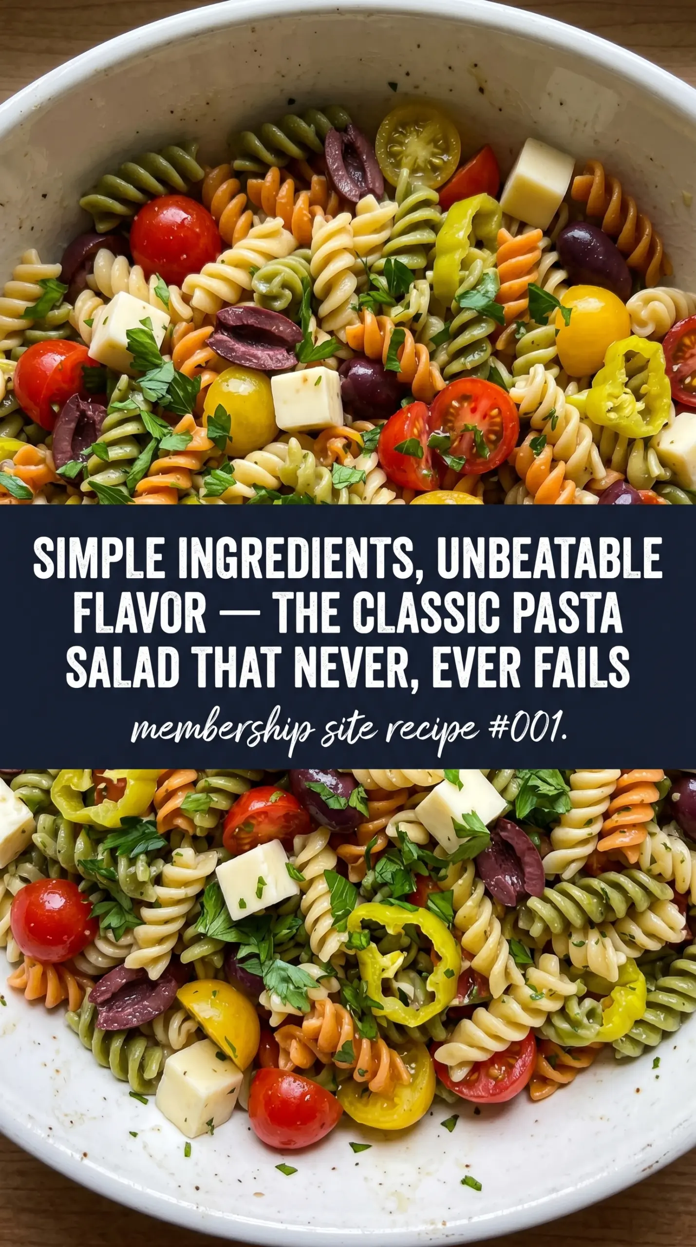 Classic Pasta Salad creamy crunchy colorful